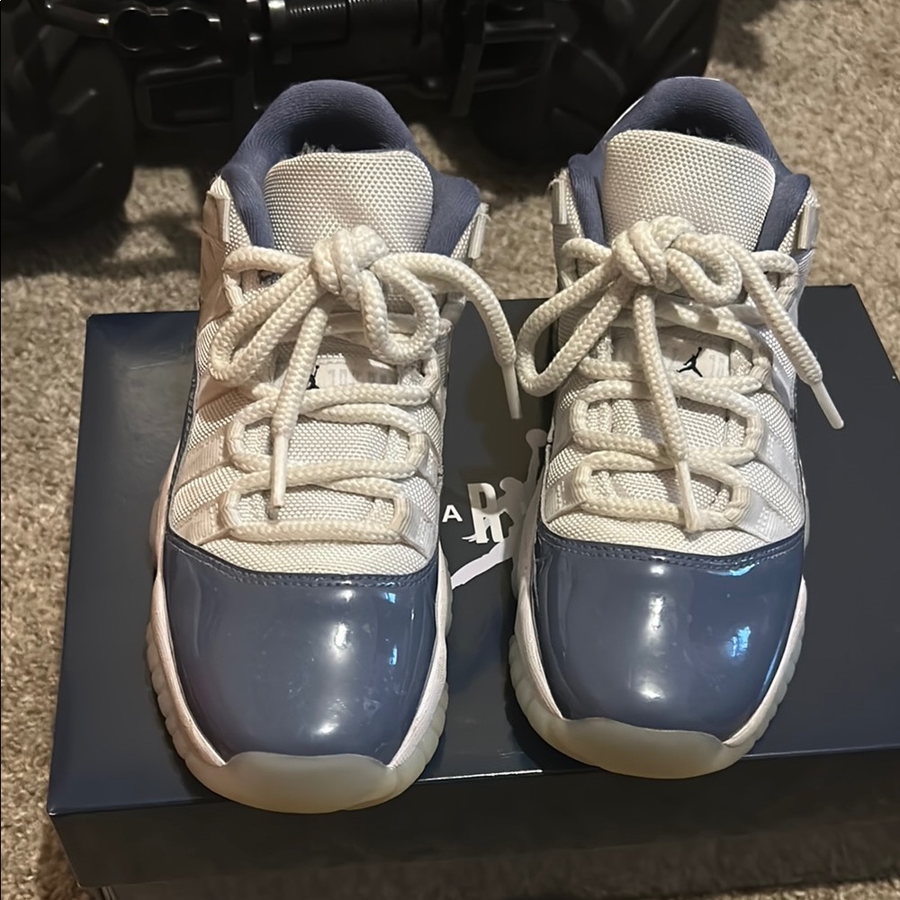 Jordan Blue and White Sneakers Iconic Design